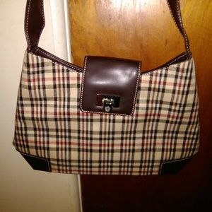 Handbag Brown/Cream/Red Plaid